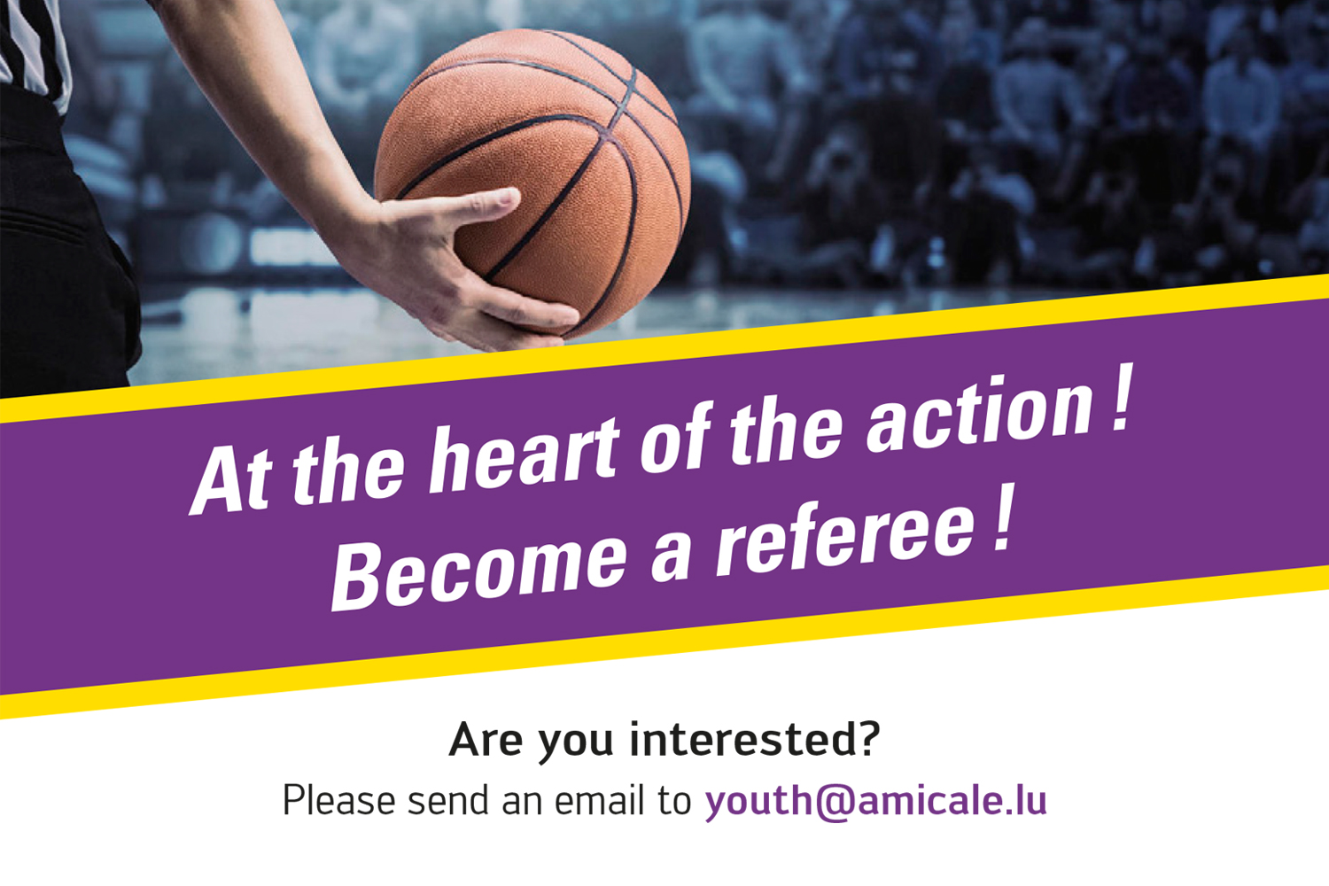 Featured image for “At the heart of the action!<br>Become a referee!”